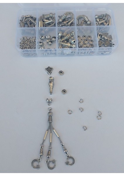 Özel Kutusunda Tesbih Püskül Seti 10 Âdet Tesbih Yapımı Için Uygundur