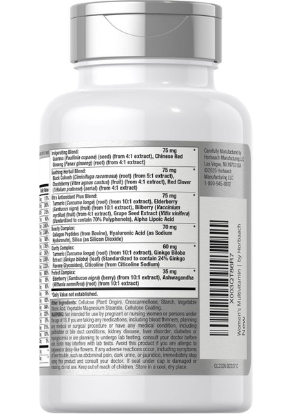 Horbäach Women's Multivitamin Advanced Vitamin Formul 50 Plus 60 Tablet - Bayanlara Özel modelleri