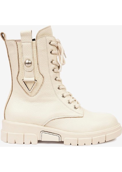 Kadın Bej Hakiki Deri Chelsea Bot 4K2WB72057