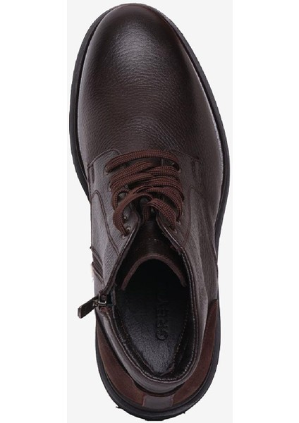 Erkek Kahverengi Hakiki Deri Günlük Bot 4K1UB75148