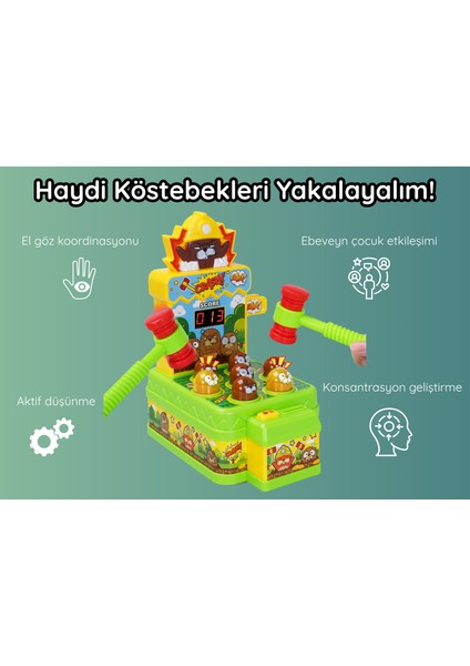 FS Işıklı Müzikli Sesli Köstebek Yakalama Oyunu