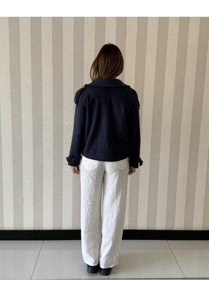 Isa Oversize Kaşe Kruvaze Kaban Ceket Kadın Mont modelleri