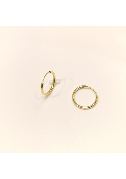 15.5mm Klasik Halka Küpe 14 Ayar Altın Hd Videolu fiyatları