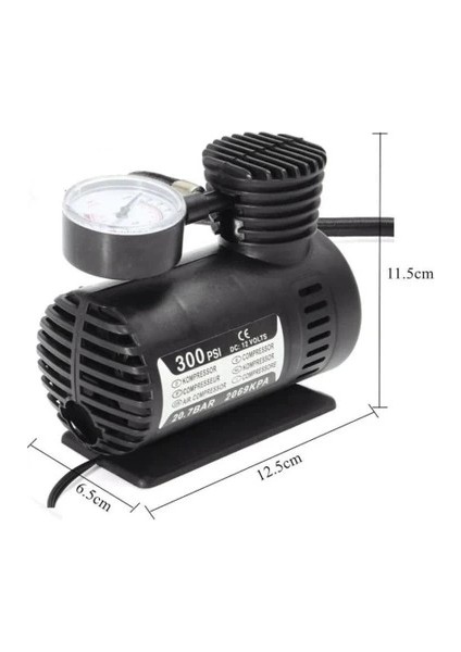 Buğz Plastik Gövdeli Siyah Mini Hava Kompresörü fiyatları