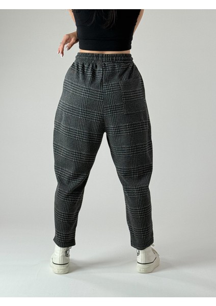Ön Cep Detaylı Ekose Kadın Pantolon COC1010 fırsatları