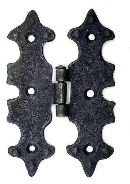 Buğz Antika Tarz Dekoratif Pirinç Lale Menteşe - 104X77 Mm, Oksit