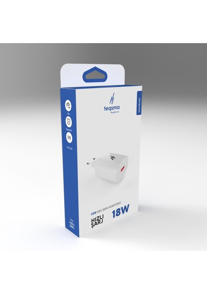 Voltrush USB Hızlı Şarj Adaptörü 18W 20'li Koli indirimleri
