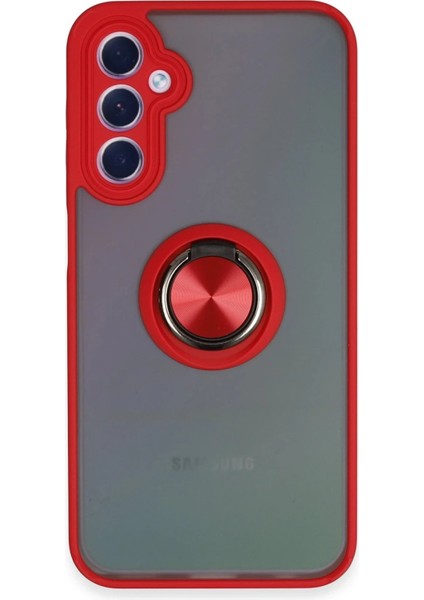 Samsung Galaxy A24 4g Kılıf Montreal Yüzüklü Silikon Kapak - KIRMIZI-(5796) - I67H04N0-5A57