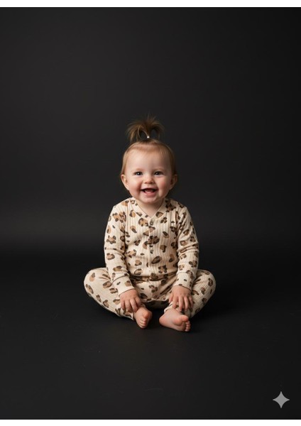 Sevimli Leopar Desenli Ribanalı Kız Bebek Tulumu Rahat ve Şık Bebek Giyimi Pamuklu Bebek Tulumu fiyatları
