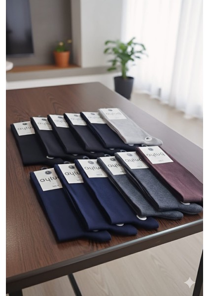 Pamuk Erkek Soket Çorabı; Dikişsiz; Mevsimlik ; 41-45 Numara; Asorti 12'li Kutu