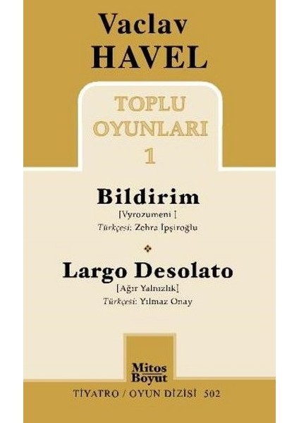 Vaclav Havel Toplu Oyunları 1 / Bildirim-Largo Desolato