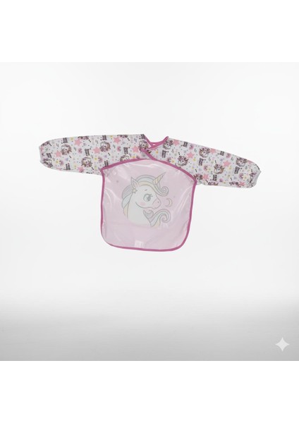Sevimli Unicorn Desenli Uzun Kollu Bebek Mama Önlüğü Cepli ve Kolay Temizlenebilir fiyatları