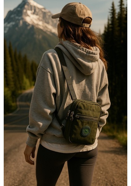 Kadın Krinkıl Ayarlanabilir Askılı Cepli Postacı Omuz Çantası