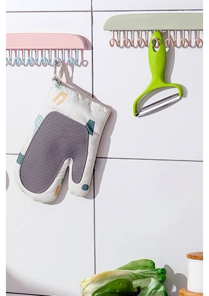 8 Kancalı Çok Amaçlı Yapışkanlı Askı Iç Çamaşırı Banyo Askısı fırsatları