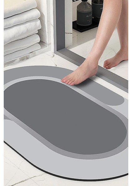 Banyo Paspası Süper Su Emici Kaymaz Taban Paspas (57 x 38 Cm)