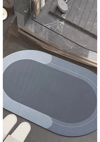 Banyo Paspası Süper Su Emici Kaymaz Taban Paspas (57 x 38 Cm)