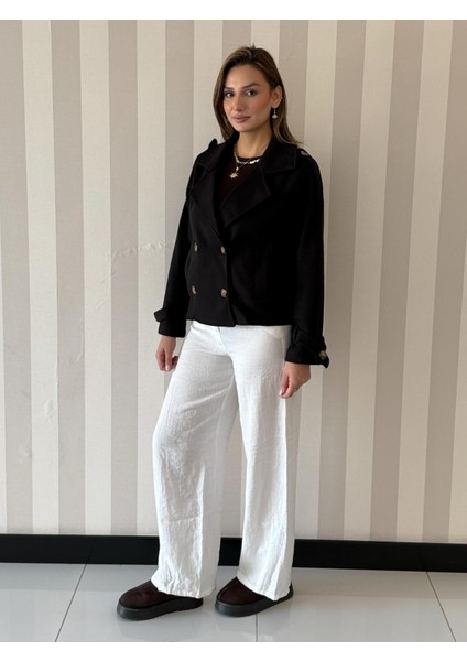 Isa Oversize Kaşe Kruvaze Kaban Ceket Kadın Mont fırsatları