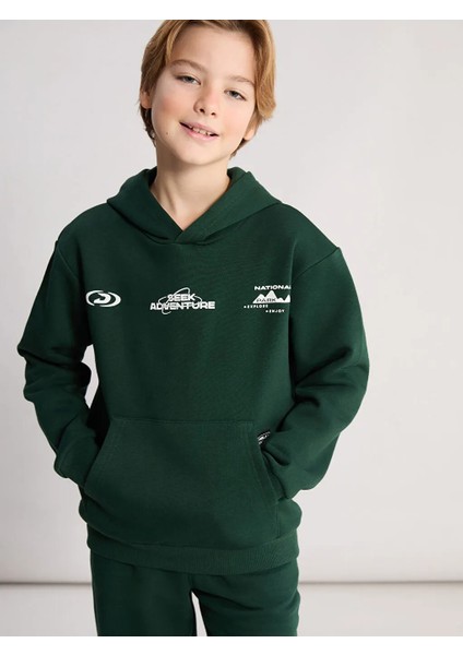 Lcw Kids Yeşil Kapüşonlu Erkek Çocuk Eşofman Takım