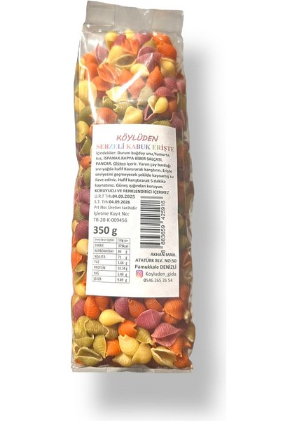 Kabuk Erişte (Sebzeli) 350 gr.