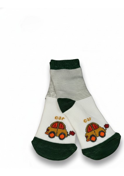 2'li Kaydırmaz Tabanlı Pamuklu Bebek Çorabı Seti - Araba Desenli Bebek Giyim Havlu Kalın Çocuk Çorap fiyatları