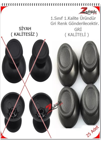 Playstation 4 Analog Topuz 1.sınıf 1.kalite V2 Gri Mükemmel Uyum ( 25 Adet ) fiyatları