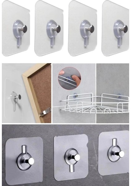 Süper Güçlü Çerçeve Askısı Pin Delgisiz Vidalı Tırnak Kanca Yapışkanlı Raf Tutucu Askı modelleri