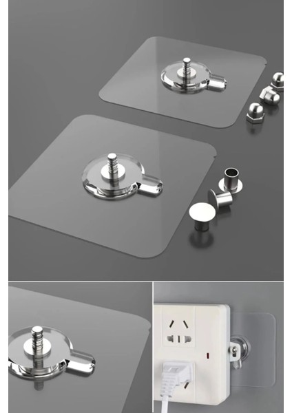 Süper Güçlü Çerçeve Askısı Pin Delgisiz Vidalı Tırnak Kanca Yapışkanlı Raf Tutucu Askı indirimleri