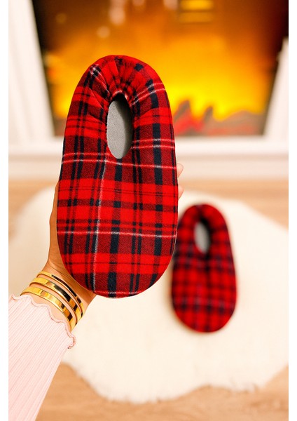 Erkek Yumuşak Pamuklu Kaymaz Tabanlı Lastikli Ev Patiği Botu