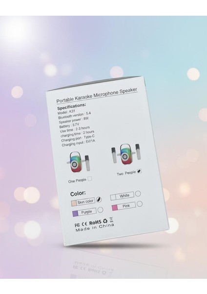 Taşınabilir Rgb Işılı Mikrofonlu Karaoke Bluetooth Hoparlör fiyatları