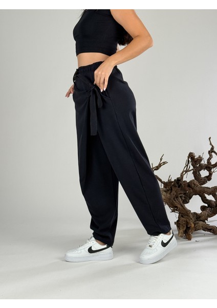 Kemer Detaylı Tasarım Siyah Kadın Pantolon COC1054 fiyatları