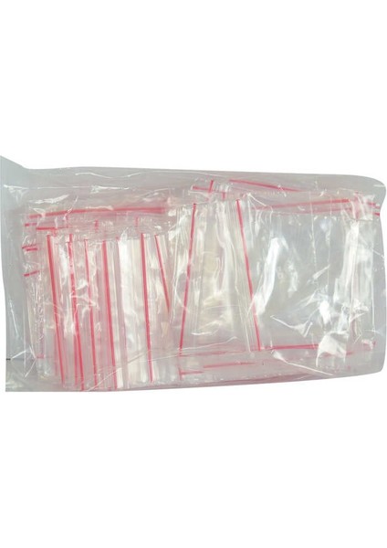 Kilitli Naylon Torba Poşet 5x5 cm Şeffaf 100 Adet 1 Paket
