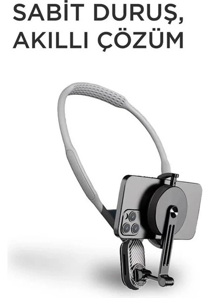 Buğz 360 Derece Ayarlanabilir Boyun Askılı Manyetik Telefon Tutucu