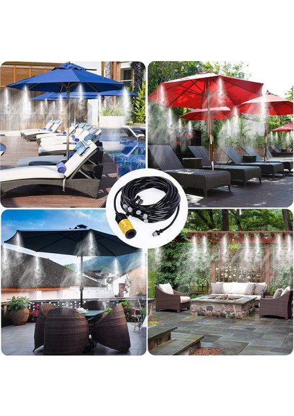 Veranda Sera Havuz Alanları Su Sisi Sistemi Dış Mekan Soğutma Kiti 10 Metre