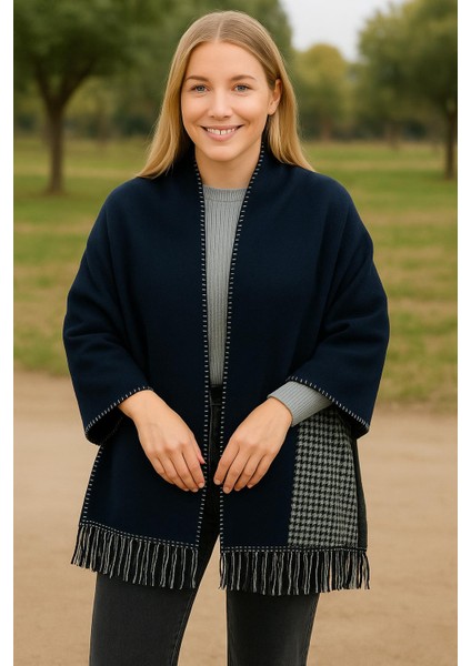 Yünlü Şal – Çift Taraflı Ekose Desenli Kalın Kışlık Şal fiyatları