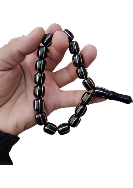 Pirinç Yarma Işlemeli Maskot Efe (Stres) Tesbih Iri Taneli Kapsül Kesim 13X15 mm