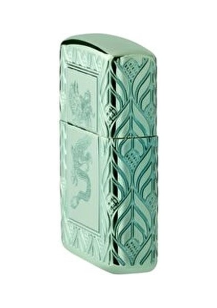 Armor Çakmak Ejderha Desenli Zümrüt Yeşil Benzinli Koleksiyonluk Hediye Seçeneği