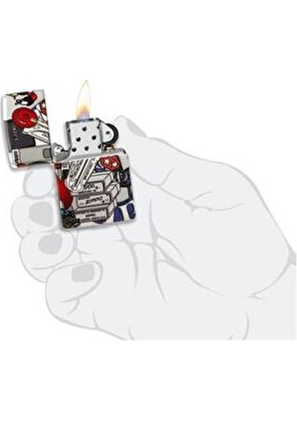 I Spy Çakmak Rüzgar Geçirmez Tasarım 540 Beyaz Mat Premium Malzeme