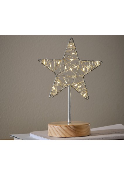 Led’li Dekoratif Figür, Ahşap Ayaklı