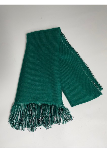 Yünlü Şal – Çift Taraflı Ekose Desenli Kalın Kışlık Şal