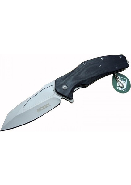 Crkt Siyah Fiber Glass Saplı Isme Özel Kılıflı 9CR13MOV Kalite Paslanmaz Çelik Avcı Kamp Bıçağı