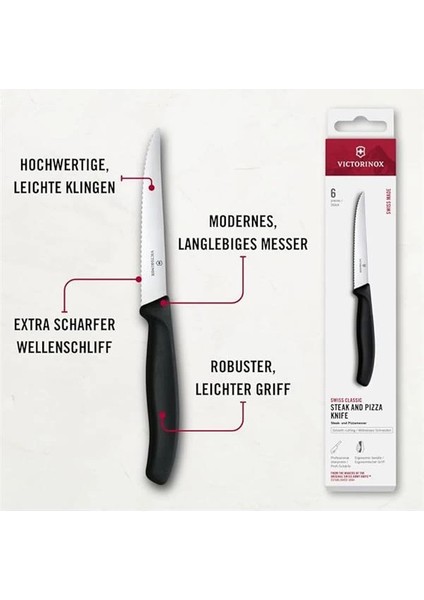 6.7233.6 Mutfak 6'lı Steak-Biftek Bıçağı (Blisterli) fırsatları