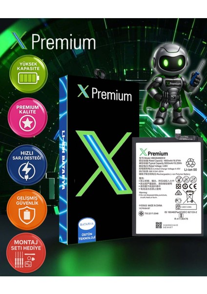 Xpremium Huawei Y6P 2020 Uyumlu Batarya Pil Süper Yüksek Kalite 4900/5000 Mah HB526489EEW
