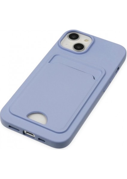 iPhone 14 Plus Kılıf Kelvin Kartvizitli Silikon - Lila (K95) fırsatları