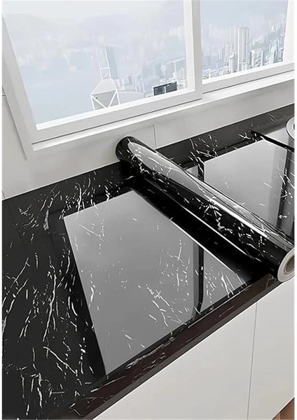 Mermer Desenli Yapışkanlı Folyo - Beyaz, 60 cm x 5 M - Mutfak Tezgahı ve Dolap Kaplama fiyatları