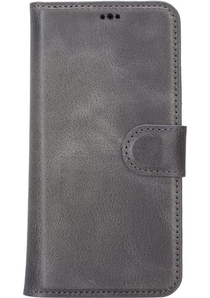 Buğz Apple iPhone 14 Pro Uyumlu Deri Cüzdanlı Kılıf Mwwn VS4EF Gri fırsatları