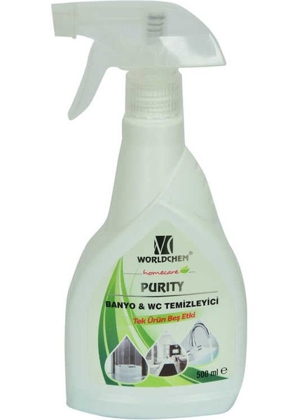 Purity Banyo ve Wc Temizleyici 5 Etki Sprey Şişe 500 ml