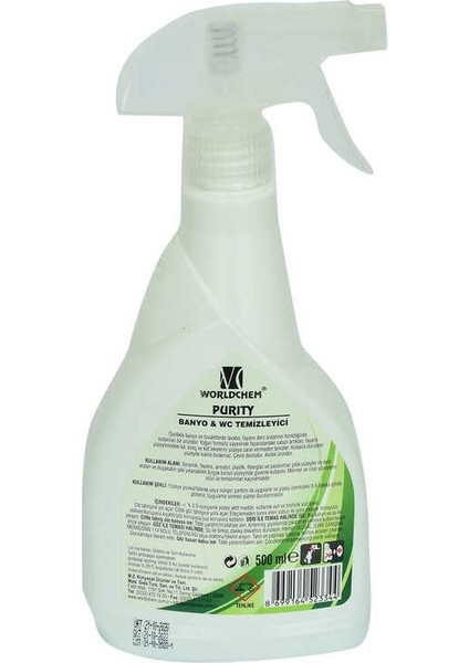 Purity Banyo ve Wc Temizleyici 5 Etki Sprey Şişe 500 ml modelleri