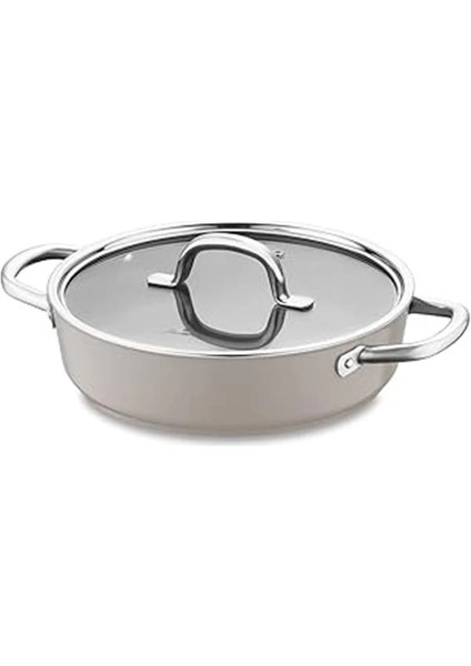 Swiss Crystal Bej Karnıyarık Tenceresi 24 cm