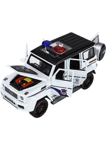 XHD-B2433 -Vardem Çek Bırak Işıklı ve Sesli G Polis Metal Jeep 1:24 modelleri