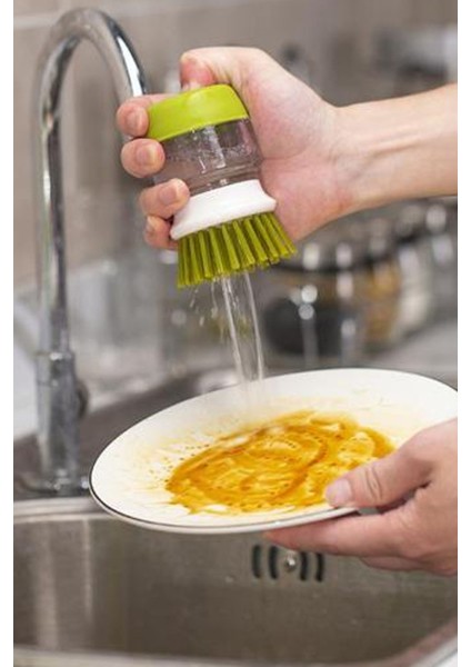 Standlı Mutfak Fırçası Bulaşık Fırçası Sabun Hazneli Temizleme Fırçası Bulaşık Yıkama Fırçası